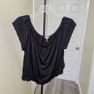 ESQUALO 100% Viscose Black  Blouse